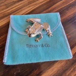 Tiffany & Co. Vintage Sterling Silver Frog Paperweight